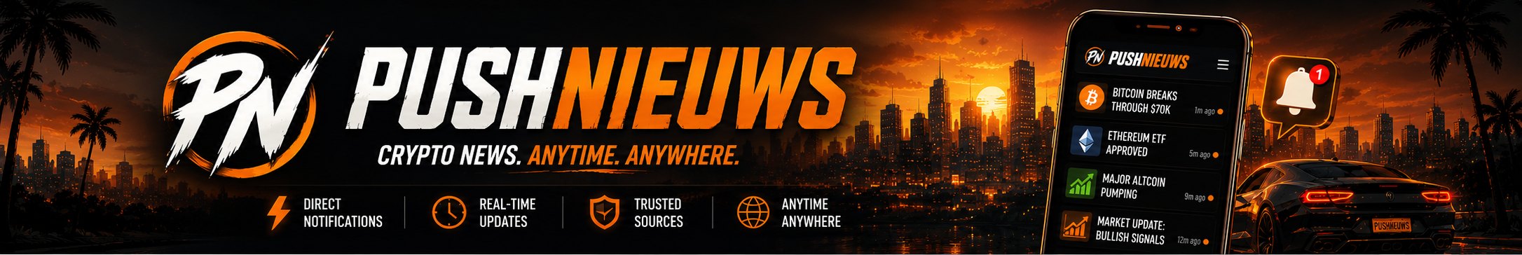 PushNieuws — crypto news, anytime, anywhere